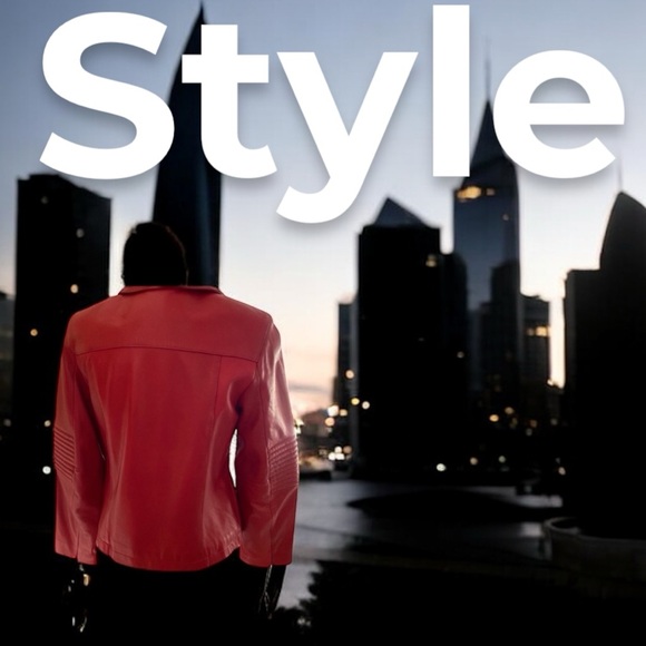 ❣️Leather Moto Jacket by Kenneth Cole ~ RARE Luxe Leather VHTF - Picture 9 of 15